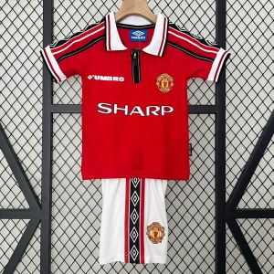 Fodboldtrøje Manchester United Børn 1998-1999 Retro
