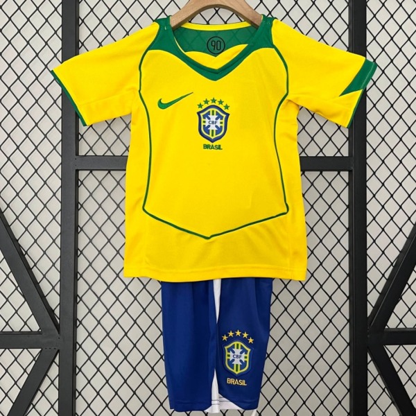 Fodboldtrøje Brasilien Børn Retro 2004