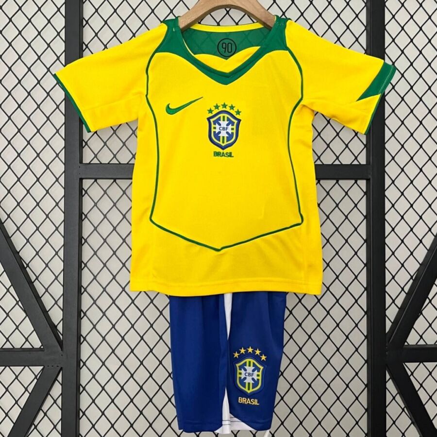 Fodboldtrøje Brasilien Børn Retro 2004
