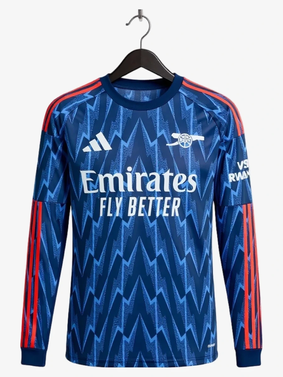 maillot-arsenal-manches-longues-exterieur-2025-2026 studio v12 Fodboldtrøje Arsenal Langærmer Udebane 2025-2026