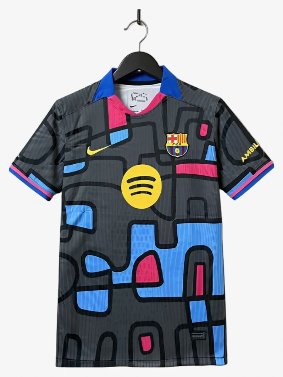 maillot-concept-fc-barcelone-edition-motif-abstrait-2025-2026 studio v12 Fodboldtrøje Concept FC Barcelona Abstrakt Mønster Edition 2025-2026