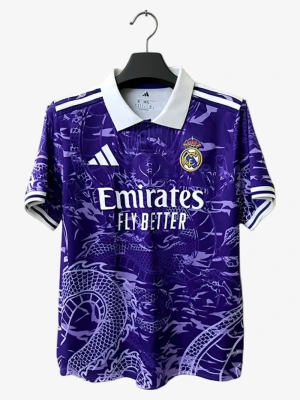 Fodboldtrøje Concept Real Madrid Dragon Edition Violet 2025-2026