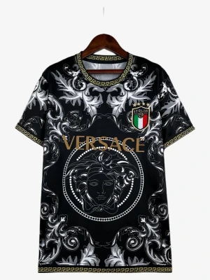 maillot-italie-concept-noir-dore-2023-2024 studio v12 Fodboldtrøje Italien Concept Sort Guld 2023 2024