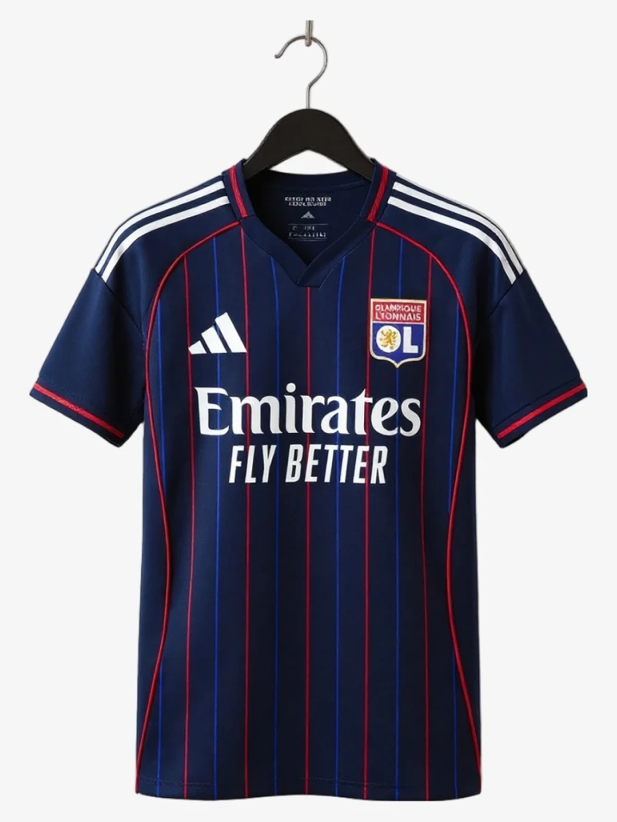 maillot-olympique-lyonnais-ol-exterieur-2025-2026 studio v12 Fodboldtrøje Olympique Lyonnais OL Udebanetrøje 2025-2026