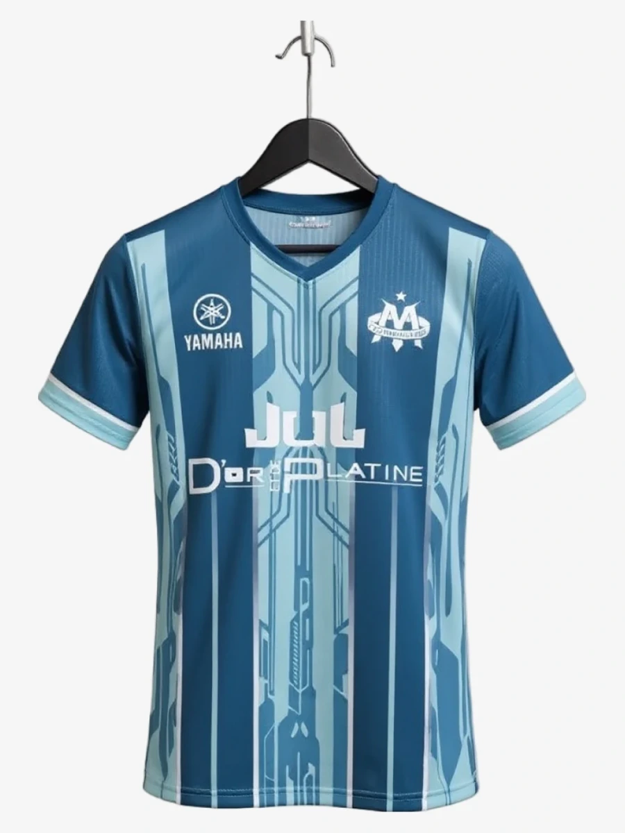 maillot-om-x-jul-bleu-2025-2026 studio v12 Fodboldtrøje OM X Jul Bleu 2025-2026
