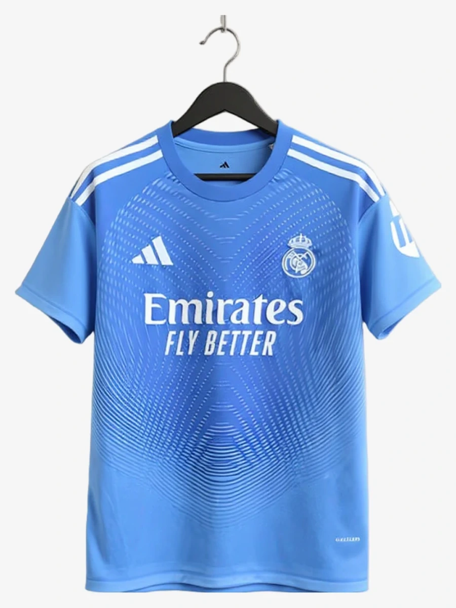 Fodboldtrøje Real Madrid Opvarmning Edition Blå 2025-2026