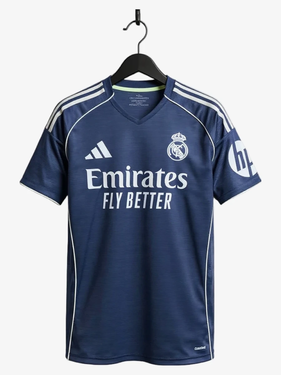 maillot-real-madrid-exterieur-2025-2026 studio v12 Fodboldtrøje Real Madrid Udebanetrøje 2025-2026