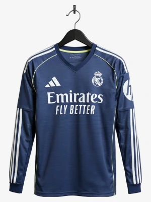 Fodboldtrøje Real Madrid Udebanetrøje Langærmer 2025-2026