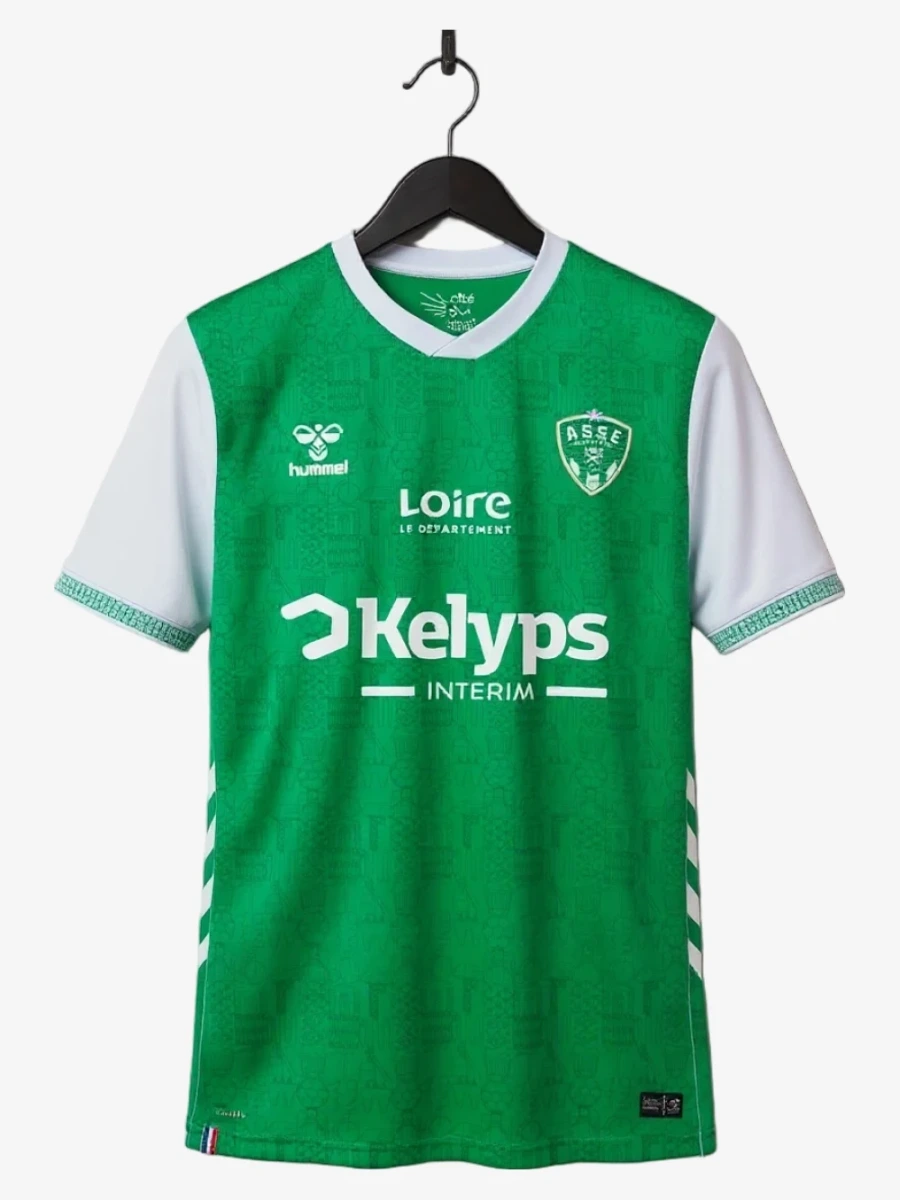 maillot-saint-etienne-domicile-2025-2026 studio v12 Fodboldtrøje Saint-Étienne Hjemmebanetrøje 2025-2026