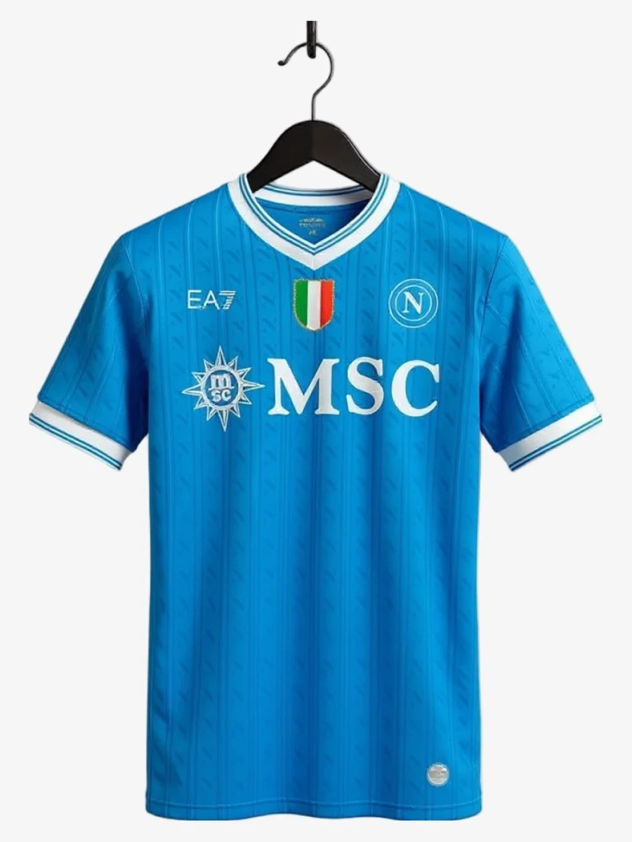 maillot-ssc-napoli-domicile-2025-2026 studio v12 Fodboldtrøje Ssc Napoli Hjemmebane 2025-2026