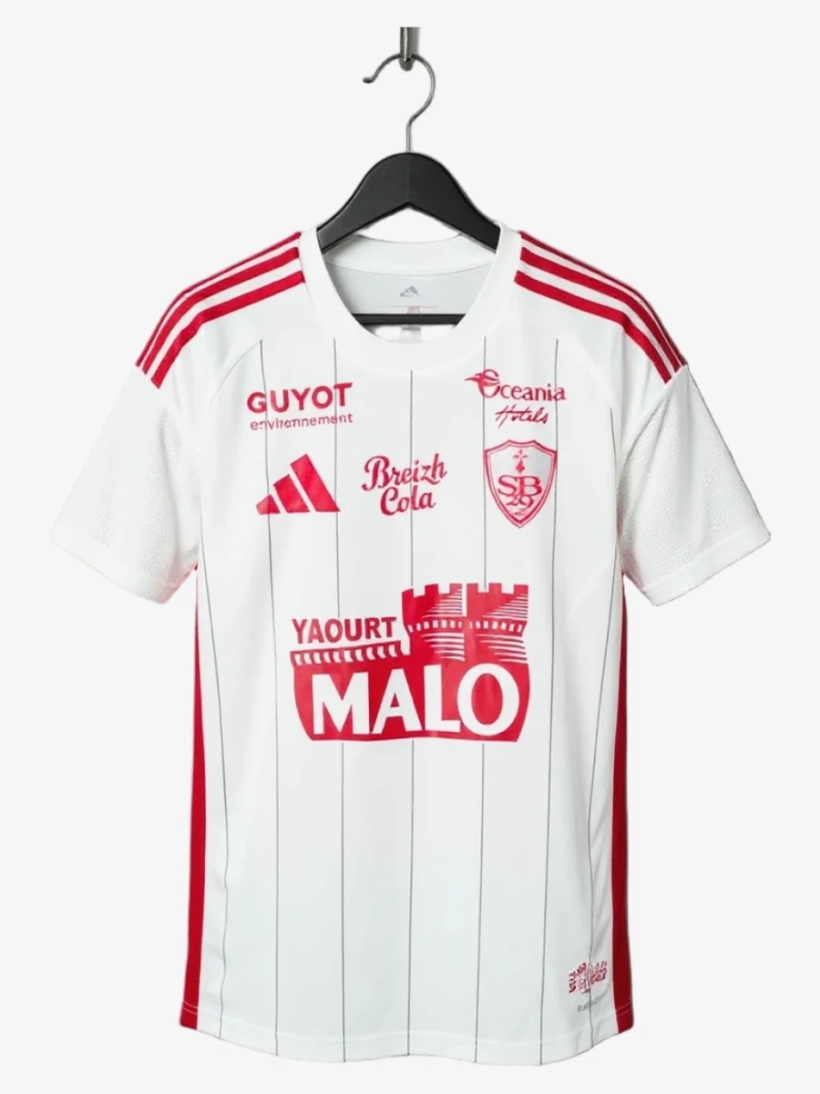 maillot-stade-brestois-exterieur-2025-2026 studio v12 Fodboldtrøje Stade Brestois Udebanetrøje 2025-2026