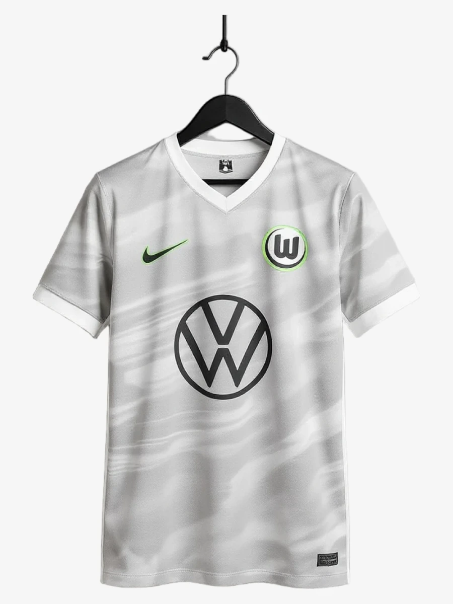 maillot-vfl-wolfsburg-exterieur-2025-2026 studio v12 Fodboldtrøje Vfl Wolfsburg Udebanetrøje 2025-2026