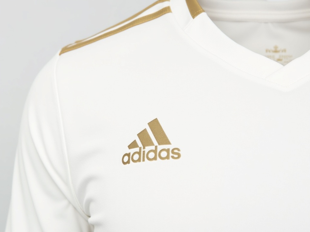 Nouveau maillot domicile Real Madrid 2026 2027 blanc avec finitions champagne Adidas