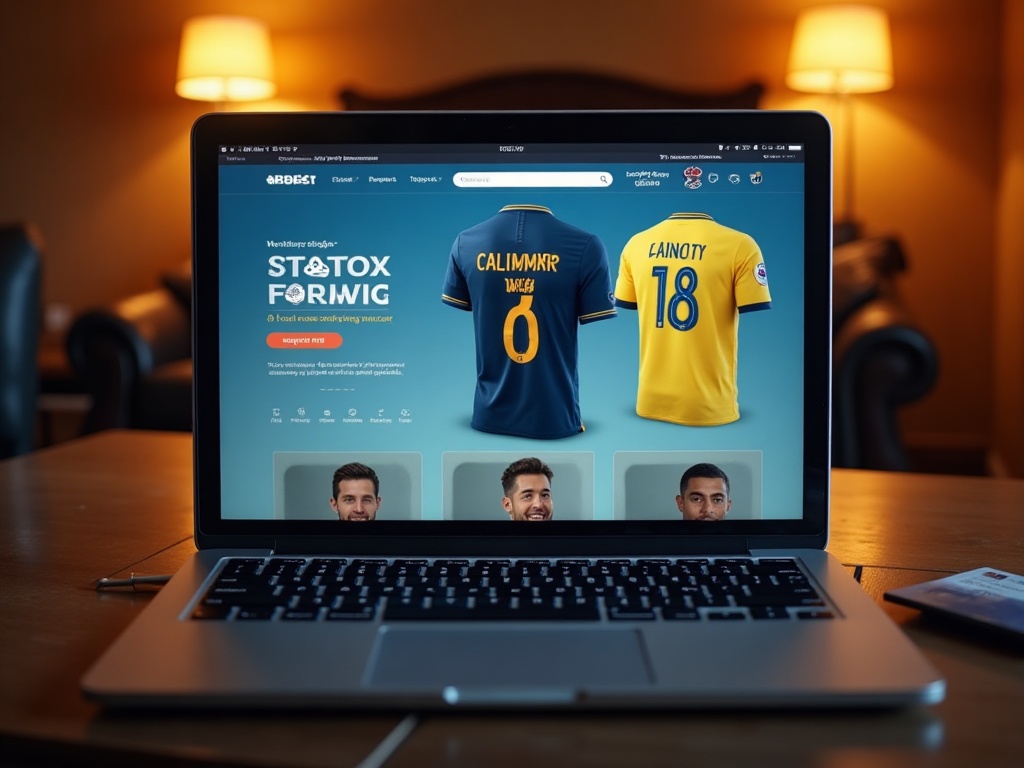 Køb af en officiel fodboldtrøje på en specialiseret onlinebutik