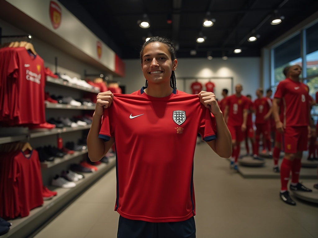 Køb af en autentisk Nike-fodboldtrøje i en officiel butik